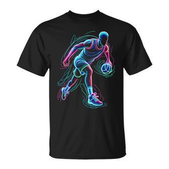 Joueur De Basket-Ball Néon T-Shirt - Cadeauxyz