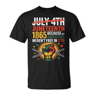 Junenth 1865 Black History Freedom Pride Graphic T-Shirt - Thegiftio UK