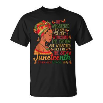 Junenth 1865 Am The Storm Black Black History Month T-Shirt - Thegiftio UK
