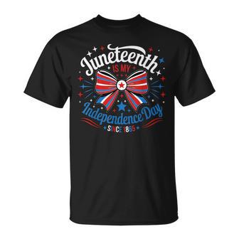 Junenth Is My Independence Day Since 1865 Red White Blue T-Shirt - Thegiftio UK