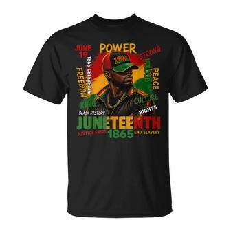 Junenth Is My Independence Day Black King Fathers Day Men T-Shirt | Seseable UK