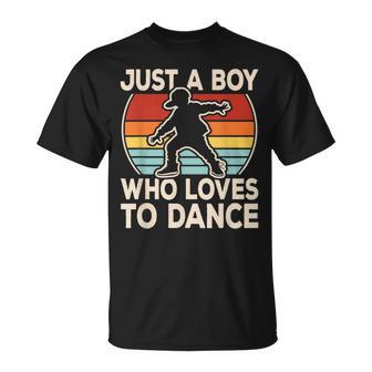 Just A Boy Who Loves To Dance Dancing Boys Kids T-Shirt - Monsterry