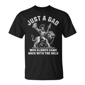 Just A Dad Who Always Came Back With The Milk T-Shirt - Thegiftio UK
