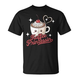 Kaffee Prinzessin Frauen Kaffeetrinkerprüche T-Shirt - Seseable