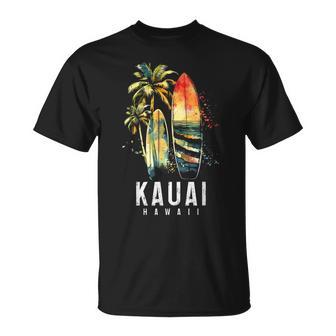 Kauai Hawaii Surf Hawaiian Vintage Surfing Surfer T-Shirt | Seseable UK