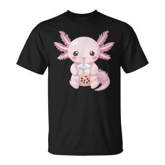 Kawaii Anime Axolotl Boba T-Shirt - Thegiftio