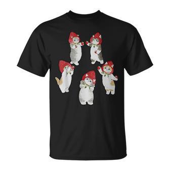 Kawaii Cats With Fruit Hats Strawberry Vintage Kitten Lover T-Shirt - Thegiftio UK