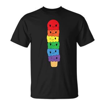 Kawaii Gay アイスクリーム Lgbt プライド レインボー プライド 月間 Tシャツ - Kawaiitshirt