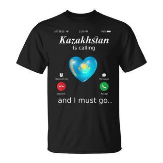 Kazakhstan Ruft Und Ich Muss Gehen カザフスタン国旗tシャツ Tシャツ - Kawaiitshirt