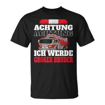 Kinder Ich Werde Großer Bruder Feuerwehr Geschenk T-Shirt - Seseable