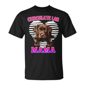 Labrador Retriever Chocolate Lab Mom Labrador Mama T-Shirt - Seseable