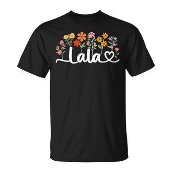 Lala Mother's Day For Grandma Wildflower Floral Women T-Shirt | Mazezy