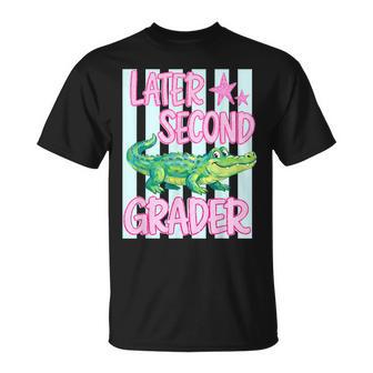 Later Second Grader Alligator Meme Happy Last Day Of School T-Shirt | Mazezy