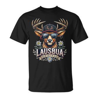 Lausbua Kinder Trachten Herren Lederhose Trachten T-Shirt - Seseable