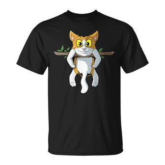 Le Chat Mignon Accrocheur La Branche T-Shirt - Cadeauxyz
