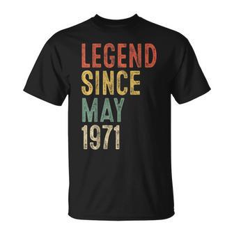 Legend May 1971 55Th Birthday 55 Year Old T-Shirt | Mazezy
