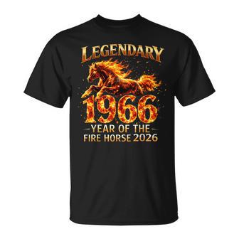 Legendary 1966 Fire Horse 60Th Birthday 2026 T-Shirt - Monsterry