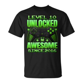 Level 10 Unlocked 10 Year Old Boys 10Th Birthday Boy T-Shirt - Thegiftio UK