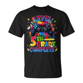 Level 5Th Grade Fifth Complete Gaming Graduation Last Day T-Shirt | Seseable UK