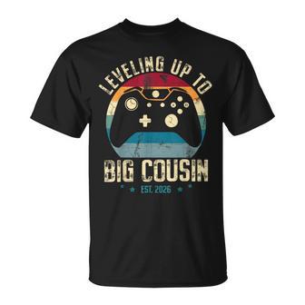 Leveling Up To Big Cousin 2026 Promoted To Big Cousin Gamer T-Shirt - Monsterry