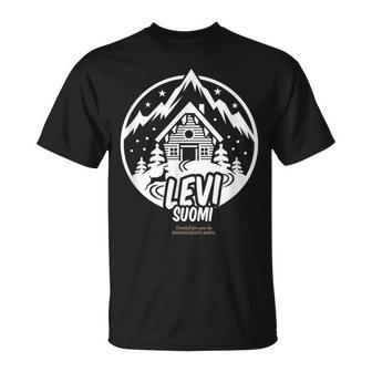 Leviuomi フィンランド スキーロッジとスキーリゾートの名前 Levi Tシャツ - Kawaiitshirt