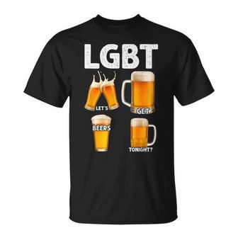 Lgbtq Let’S Get Beers Tonight Drink Night Time T-Shirt - Thegiftio UK