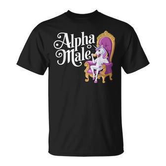 Licorne Mâle Alpha Arc-En-Ciel T-Shirt - Cadeauxyz