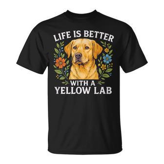 Life Is Better With A Yellow Lab T-Shirt - Thegiftio UK