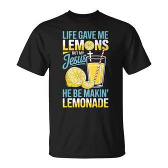 Life Gave Jesus Makin Lemonade Fruit Lovers Tropical Lemon T-Shirt - Thegiftio UK