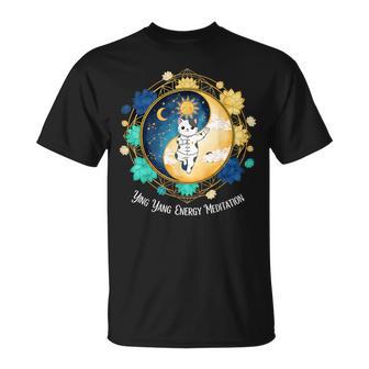 Life Happens 太極拳は猫陰陽エネルギー瞑想を助ける Tシャツ - Kawaiitshirt