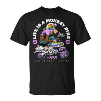 Life Is A Monkey Bike Fun ビンテージ バイカー プライドエディション Tシャツ - Kawaiitshirt