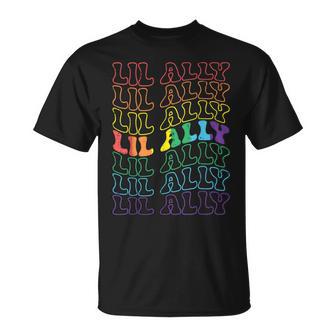 Lil Ally Rainbow Gay Flag Retro Lgbtq Pride Boys Girls Kids T-Shirt - Thegiftio UK
