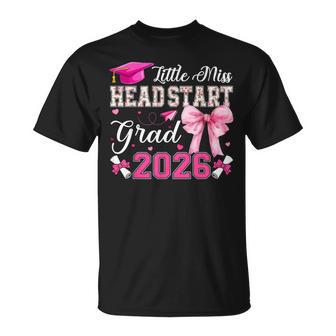 Little Miss Head Start Grad 2026 Coquette Bow Graduation T-Shirt - Thegiftio UK