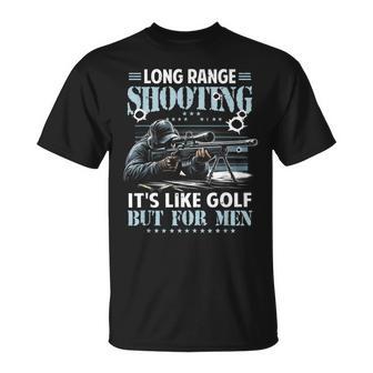 Long-Range Shooting Its Like Golf But For Sniper Soldier T-Shirt - Thegiftio UK