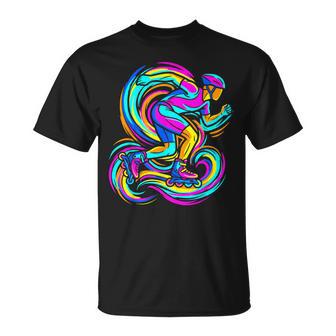 Look De Los 90 Para Amantes Del Patinaje En Línea Camiseta unisex - Regaloses