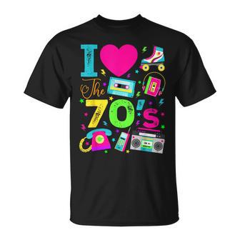 I Love The 70S 1970'S Vintage Style Seventies Retro Party T-Shirt - Monsterry