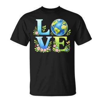 Love Earth Day Nature Elements Environmental Recycling Women T-Shirt - Thegiftio UK