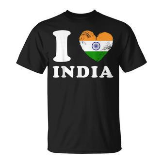 I Love India ハートフラッグインド Tシャツ - Kawaiitshirt