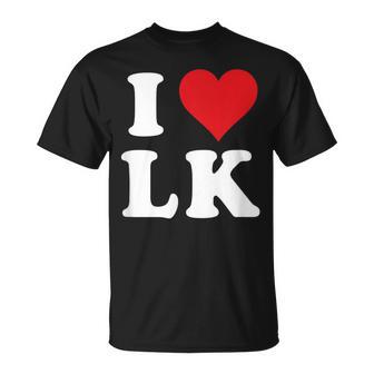 I Love Lk Initials I Heart LK First Last Name L K Tシャツ - Kawaiitshirt