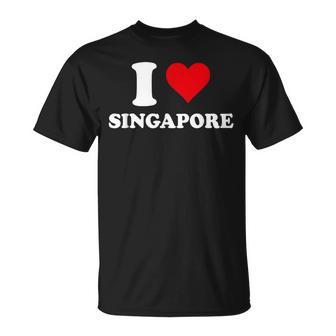 I Loveingapore Heart シンガポールギフト Tシャツ - Kawaiitshirt