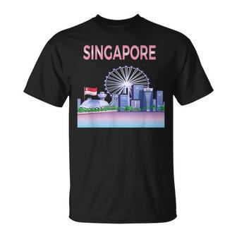 I Loveingaporeouvenirs Carino Monumento Diingapore Maglietta - Novitaregali