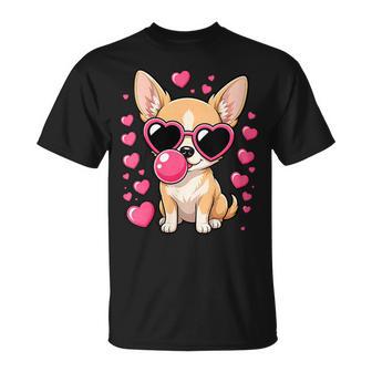 Lunettes Deoleil En Forme De Cœur Chihuahua Pour Laaint-Valentin T-Shirt - Cadeauxyz