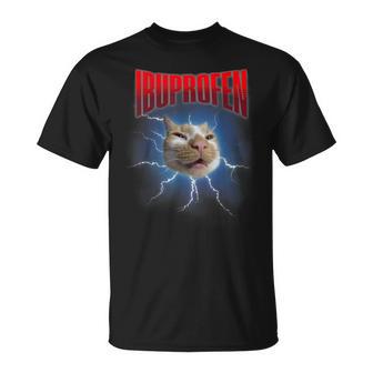 Lustige Ibuprofen-Katze Lustige Katze Meme Damen Herren Kinder T-Shirt - Seseable