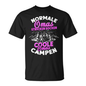 Lustiger Campingpruch Wohnmobil Coole Oma Camping T-Shirt - Seseable