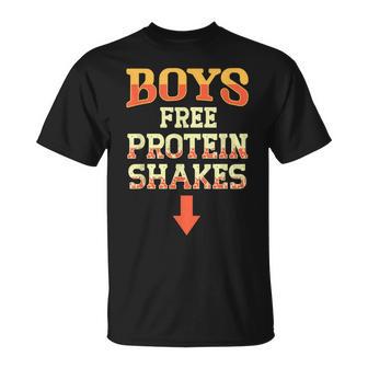 Lustiges Jogging Fürchwule Gratis Proteinshake Lustige Männer Joke Pride T-Shirt - Seseable