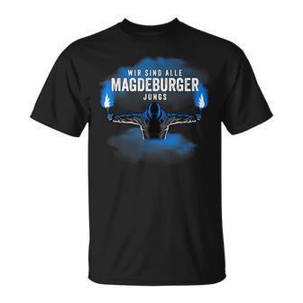 Magdeburger Jungs Fussball Magdeburg Pyro Bengalo T-Shirt - Seseable