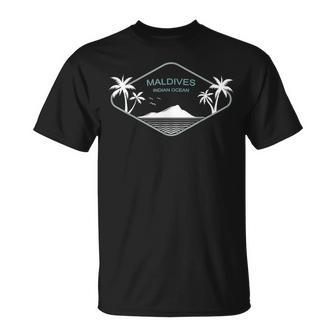 Maldives Océan Indien Palmiers Oiseaux Île Cadeauouvenir T-Shirt - Cadeauxyz