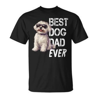 Maltese Dog Lover Vintage Best Maltese Dad Father's Day T-Shirt - Monsterry
