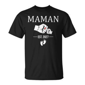 Maman Est 2027 Annonce De Grossesse Future Maman 2027 T-Shirt - Cadeauxyz