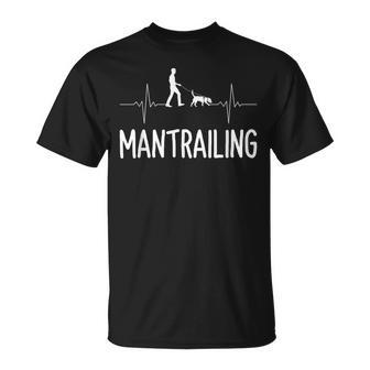 Mantrailing Mantrailer Chien De Recherche Avec Battement De Cœur T-Shirt - Cadeauxyz